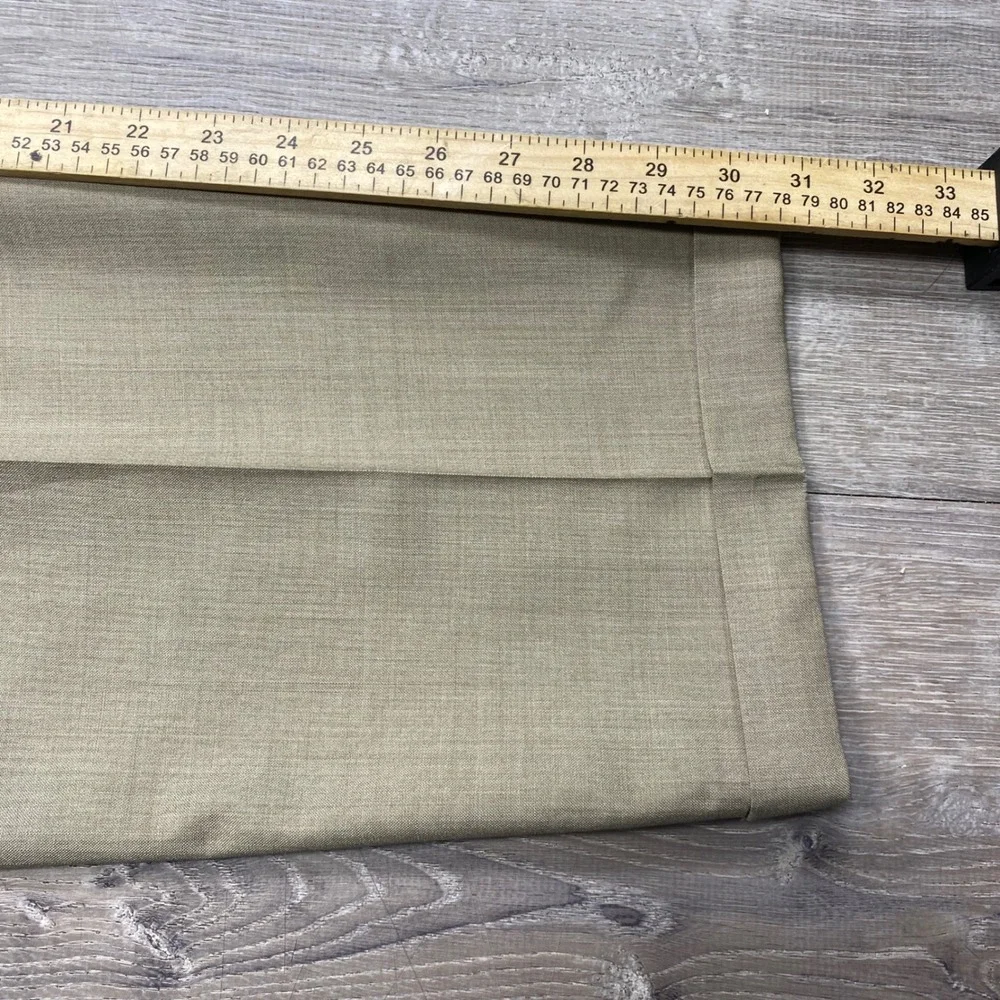Ermenegildo Zegna Dress Pants Mens 36 Tan Wool Flat Front Luxury Business